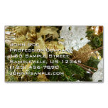 Silver and Gold Christmas Tree II Holiday Business Card Magnet