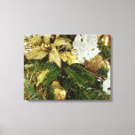 Silver and Gold Christmas Tree II Holiday Canvas Print