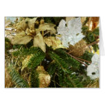 Silver and Gold Christmas Tree II Holiday Card