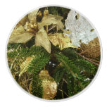 Silver and Gold Christmas Tree II Holiday Ceramic Knob