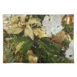 Silver and Gold Christmas Tree II Holiday Cloth Placemat