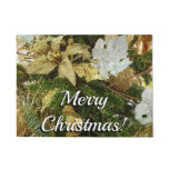 Silver and Gold Christmas Tree II Holiday Doormat