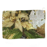 Silver and Gold Christmas Tree II Holiday Golf Towel