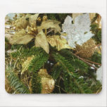 Silver and Gold Christmas Tree II Holiday Mouse Pad