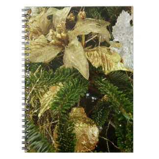 Silver and Gold Christmas Tree II Holiday Notebook