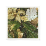 Silver and Gold Christmas Tree II Holiday Paper Napkins