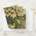Silver and Gold Christmas Tree II Holiday Pocket Folder