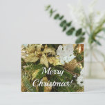Silver and Gold Christmas Tree II Holiday Postcard