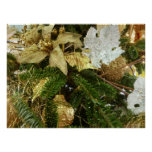 Silver and Gold Christmas Tree II Holiday Poster
