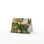 Silver and Gold Christmas Tree II Holiday Thank You Card