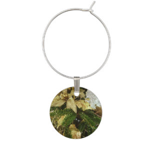 Silver and Gold Christmas Tree II Holiday Wine Glass Charm