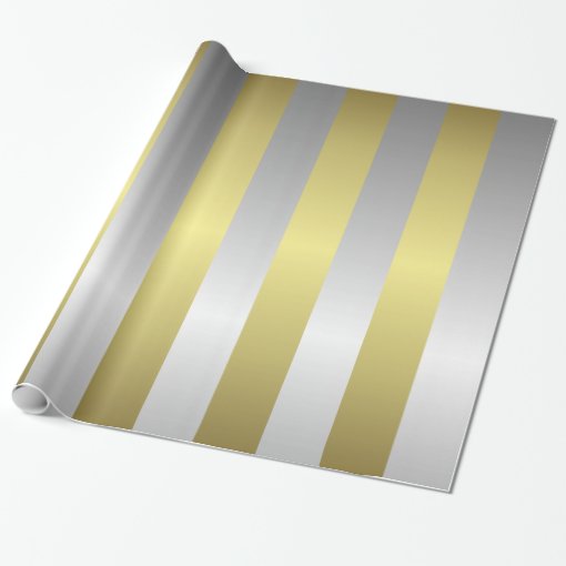 Silver And Gold Christmas Wrapping Paper 
