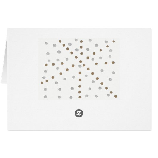Silver and Gold Dots All Occasion Card (Back Horizontal)