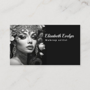 Silver and Gold Elegance: A Portrait of Radiance 5 Business Card