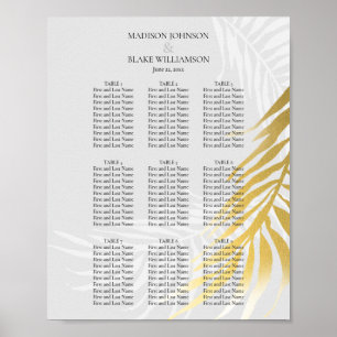 Silver and Gold Elegant Wedding Seating Chart