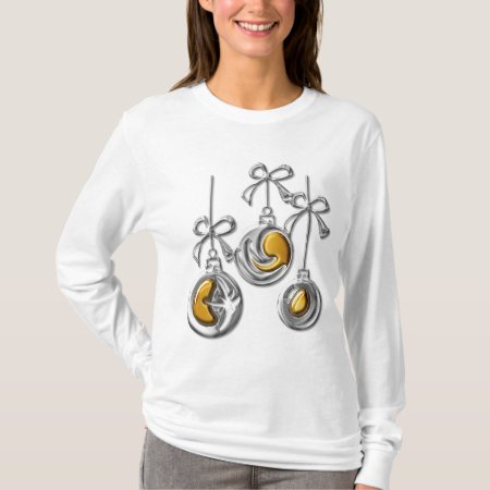 Silver and Gold Festive Christmas Baubles