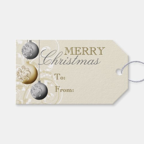 Silver and Gold Festive Christmas Gift Tags