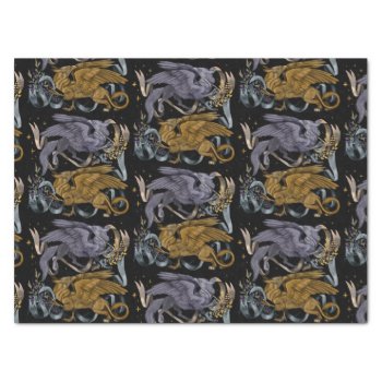Silver And Gold Gryphon Pattern Tissue Paper by Shadowind_ErinCooper at Zazzle