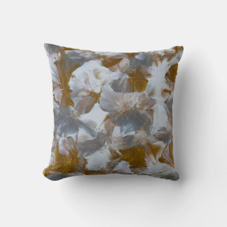Silver and gold handmade artwork  throw pillow