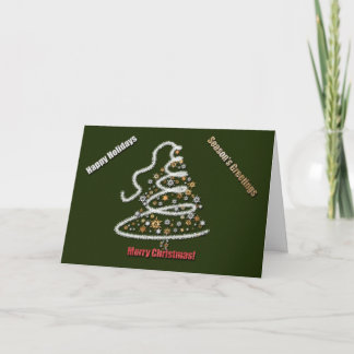 Silver And Gold Holiday Card