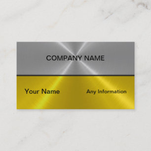 Silver and Gold Luxury Metal Business Cards