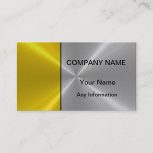 Silver and Gold Luxury Metallic Business Card