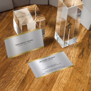 Silver And Gold Metallic Texture Business Card