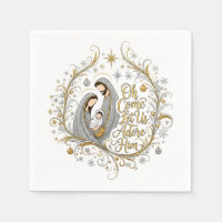 Silver and gold nativity Christmas