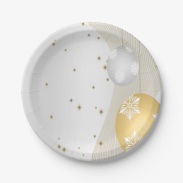 Silver and Gold Paper Plates (Front)