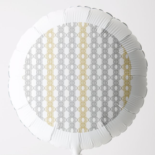 Silver and Gold Pattern Balloon (Front)