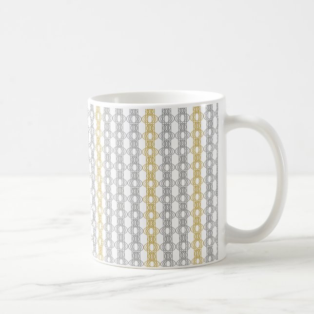 Silver and Gold Pattern Coffee Mug (Right)