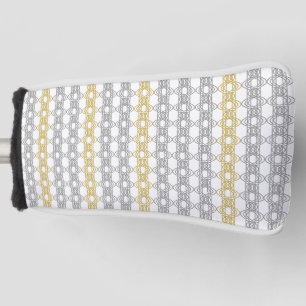Silver and Gold Pattern Golf Head Cover
