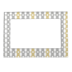 Silver and Gold Pattern Magnetic Photo Frame