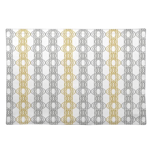 Silver and Gold Pattern Placemat (Front)