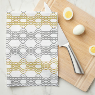 Silver and Gold Pattern Towel