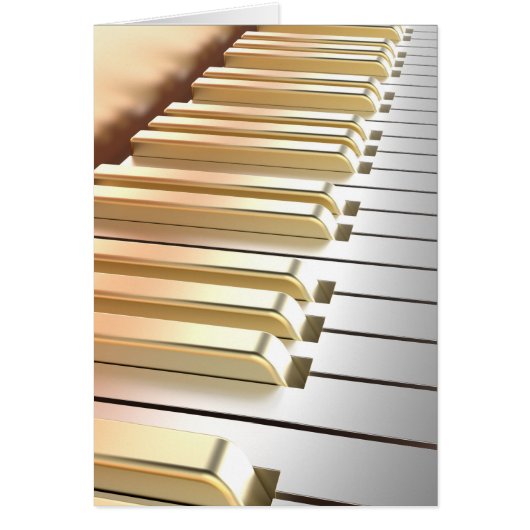Silver and Gold Piano Cards (Front)