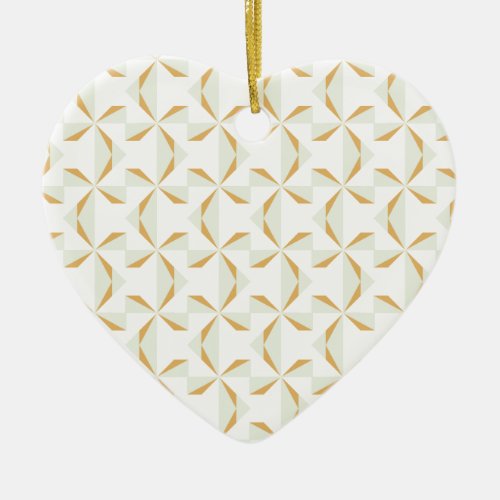 Silver and Gold Pinwheels Ceramic Ornament