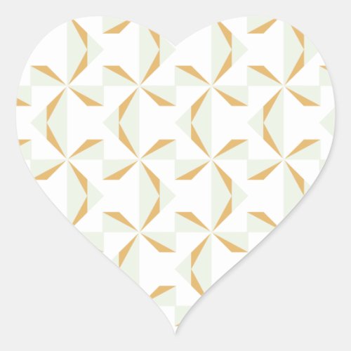 Silver and Gold Pinwheels Heart Sticker