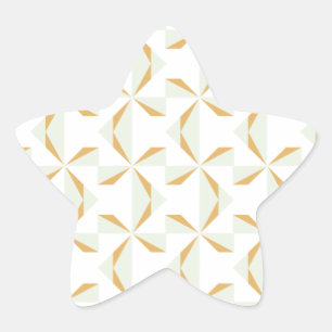 Silver and Gold Pinwheels Star Sticker