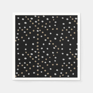 Silver and Gold Polka Dots Napkins