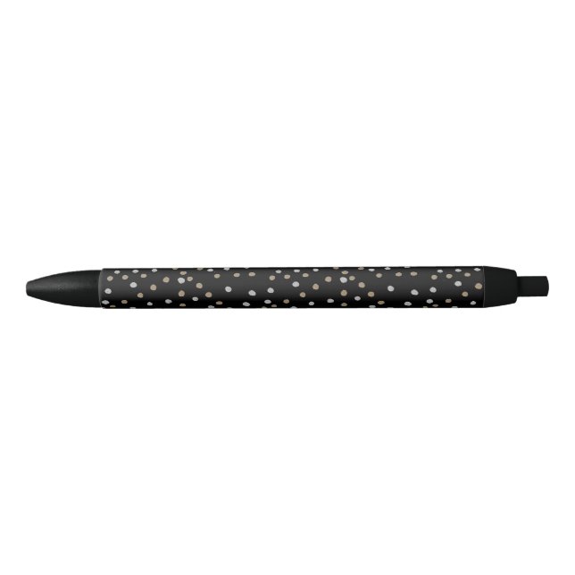 Silver and Gold Polka Dots  Pen (Front)