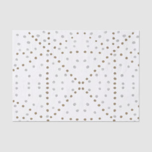Silver and Gold Polka Dots Tissue Paper