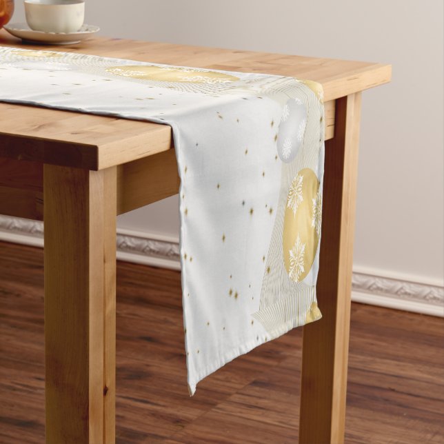 Silver and Gold Short Table Runner (In Situ)
