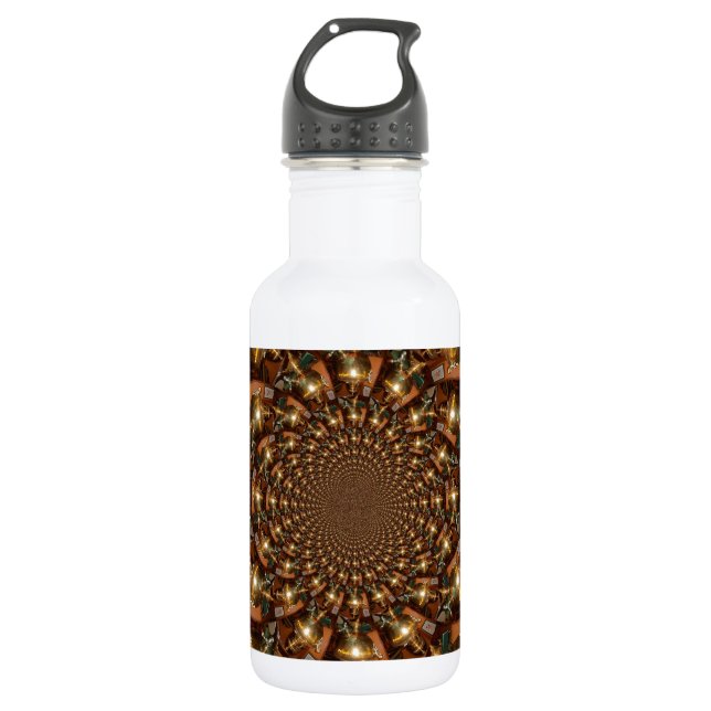 Silver and Gold Stainless Steel Water Bottle (Front)