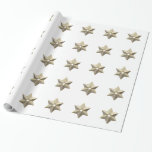 Silver and Gold Star of David Wrapping Paper<br><div class="desc">This wrapping paper features a "3-D" stacked silver and gold Star of David design.  Feel free to change the background color and/or add your own picture and words by using Zazzle's great customization tools!</div>