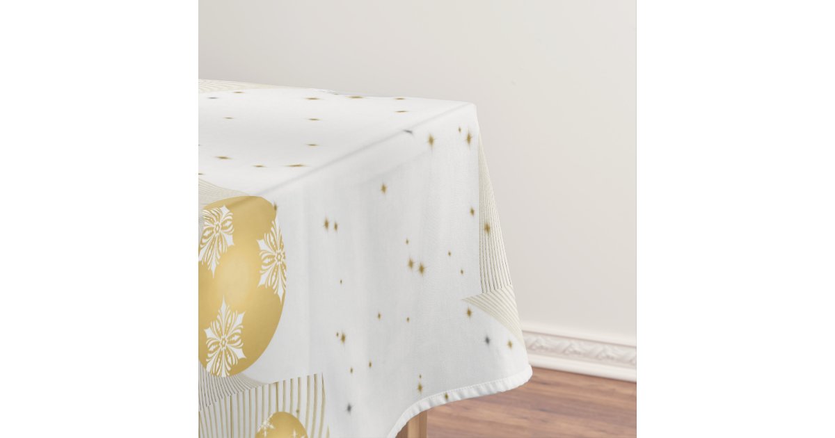 Silver and Gold Tablecloth | Zazzle