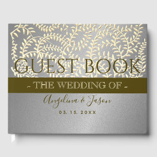 Silver and Gold Wedding Guest Book