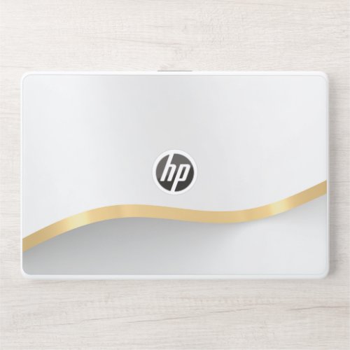 Silver and Golden Color Marbel HP Laptop skin