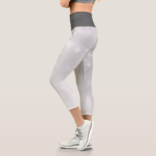 Silver And Gray Capri Leggings