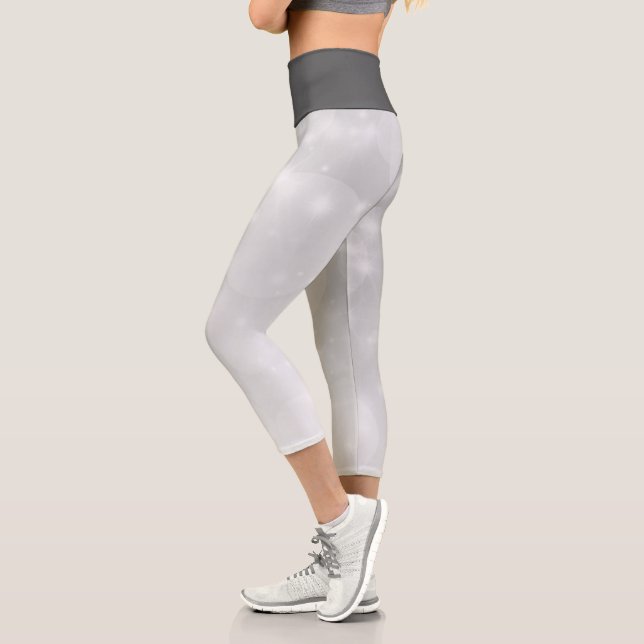 Silver And Gray  Capri Leggings (Left)